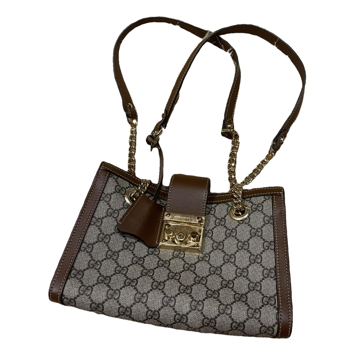 Padlock leather handbag