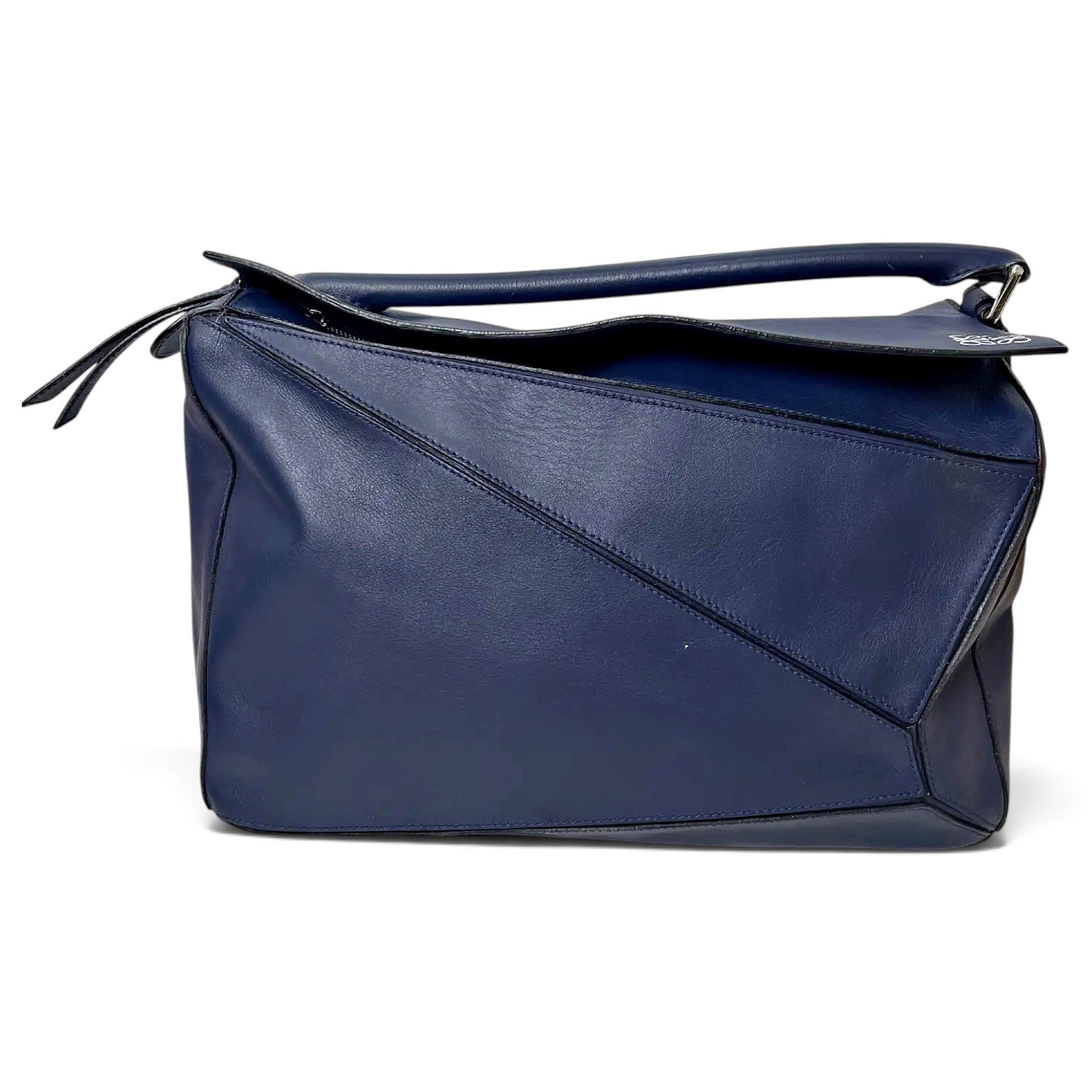 Puzzle leather handbag