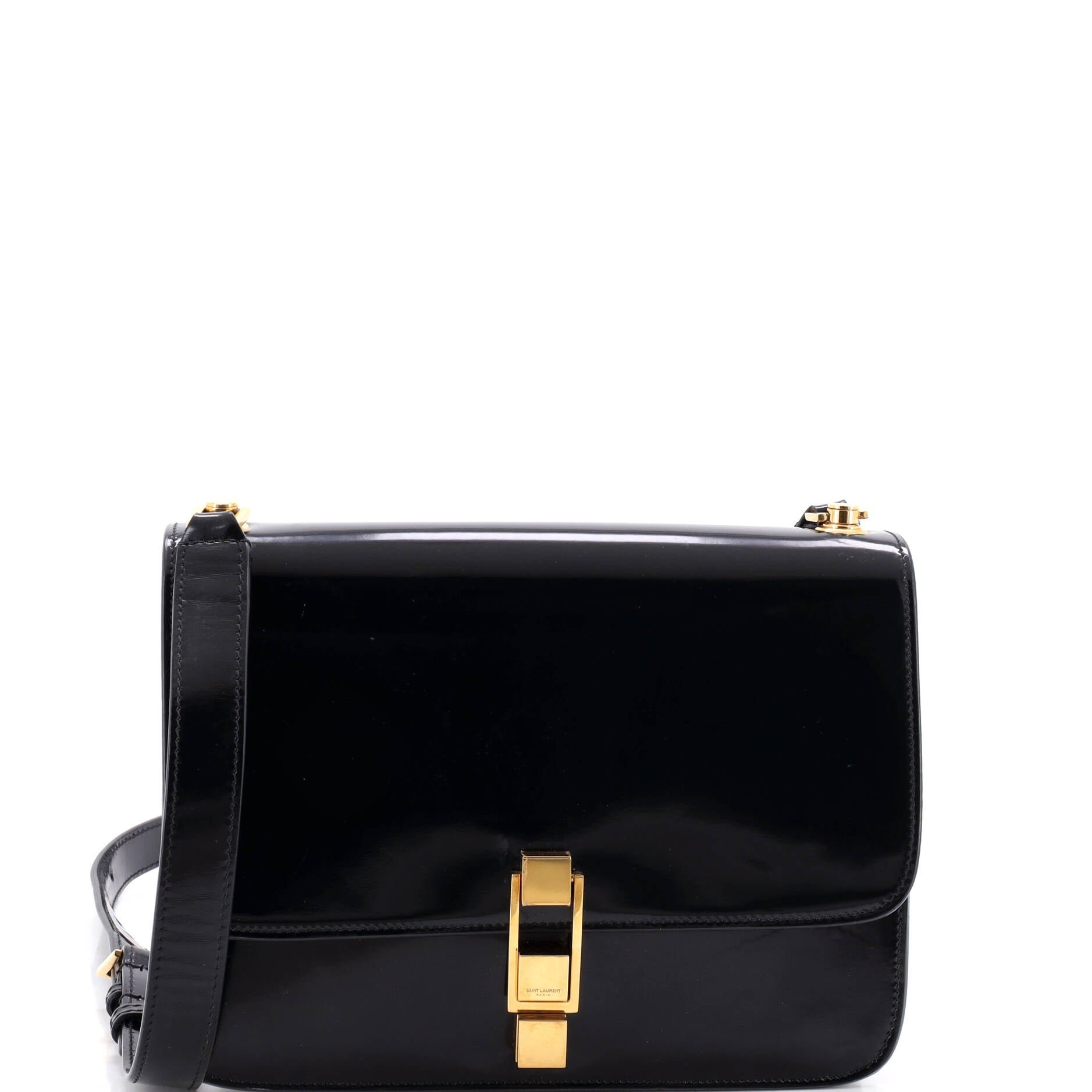 Carre Satchel Patent Medium