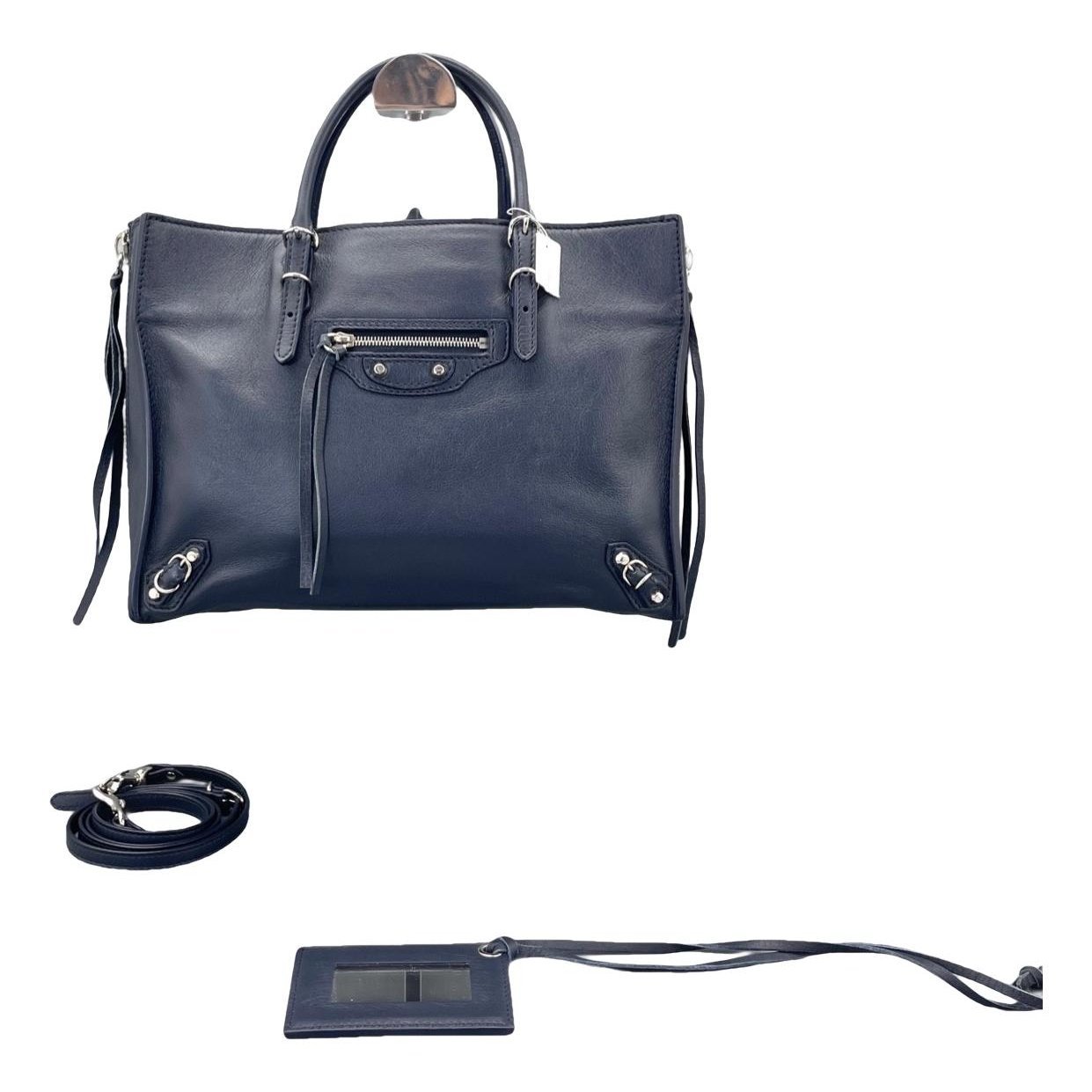 Papier leather handbag