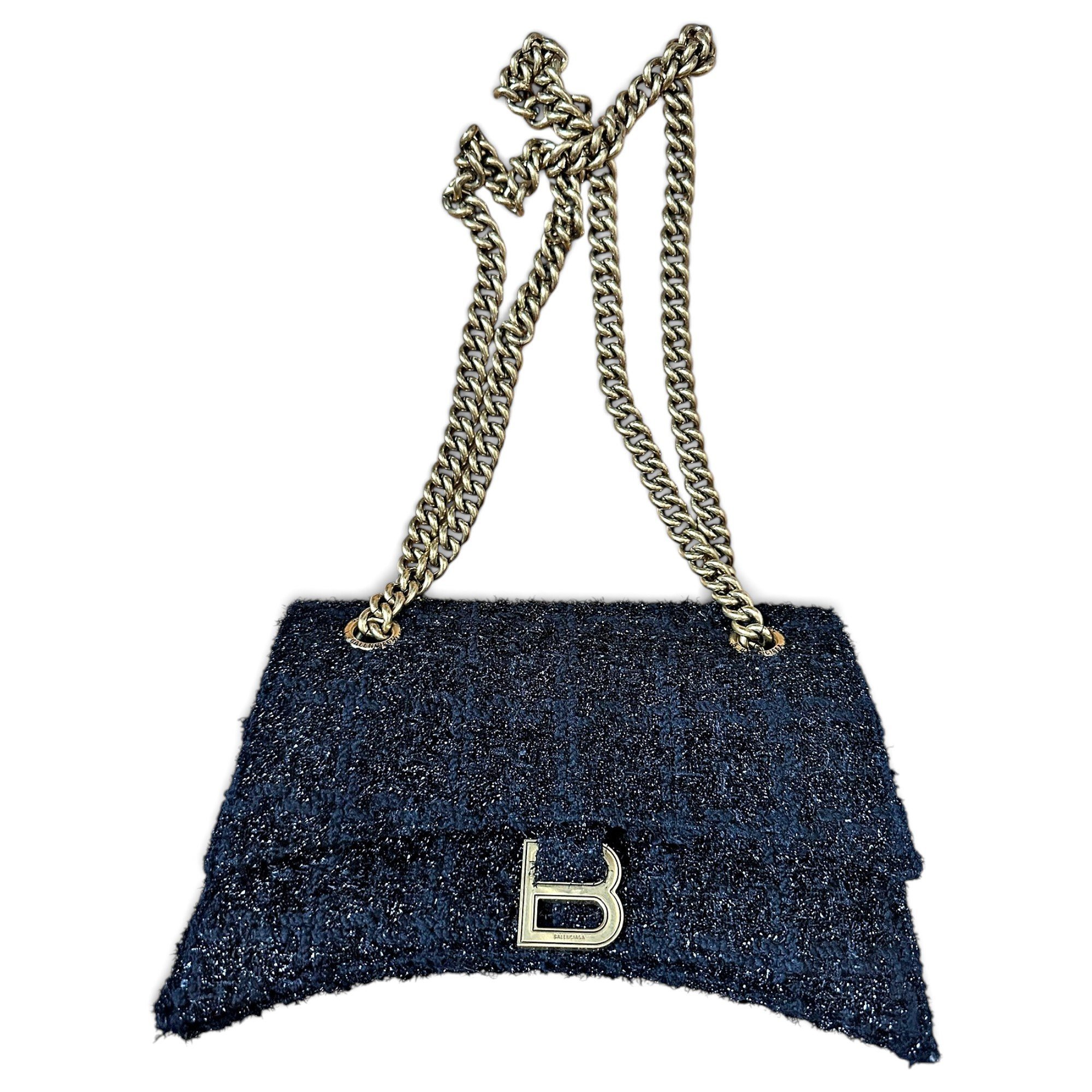 Crush tweed handbag