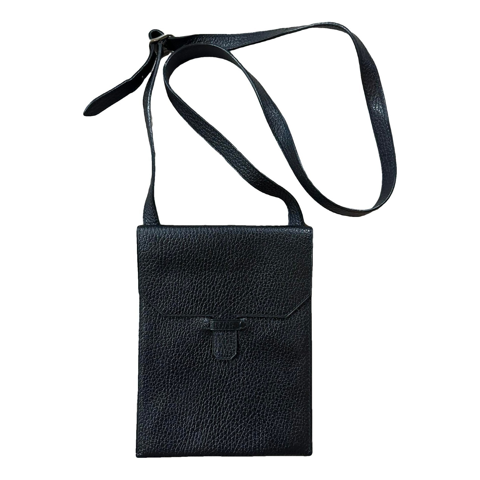 Leather clutch bag