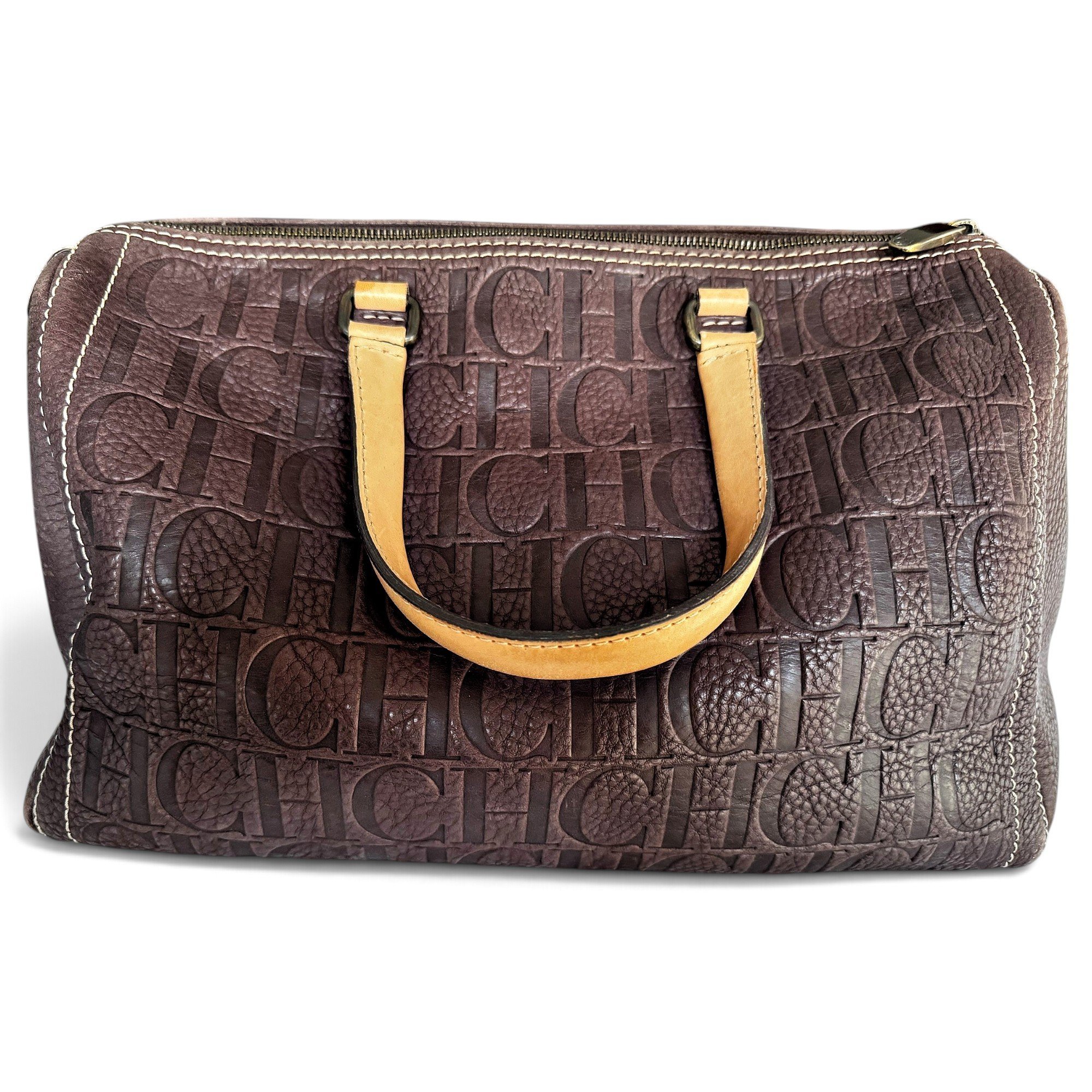 Leather bowling bag
