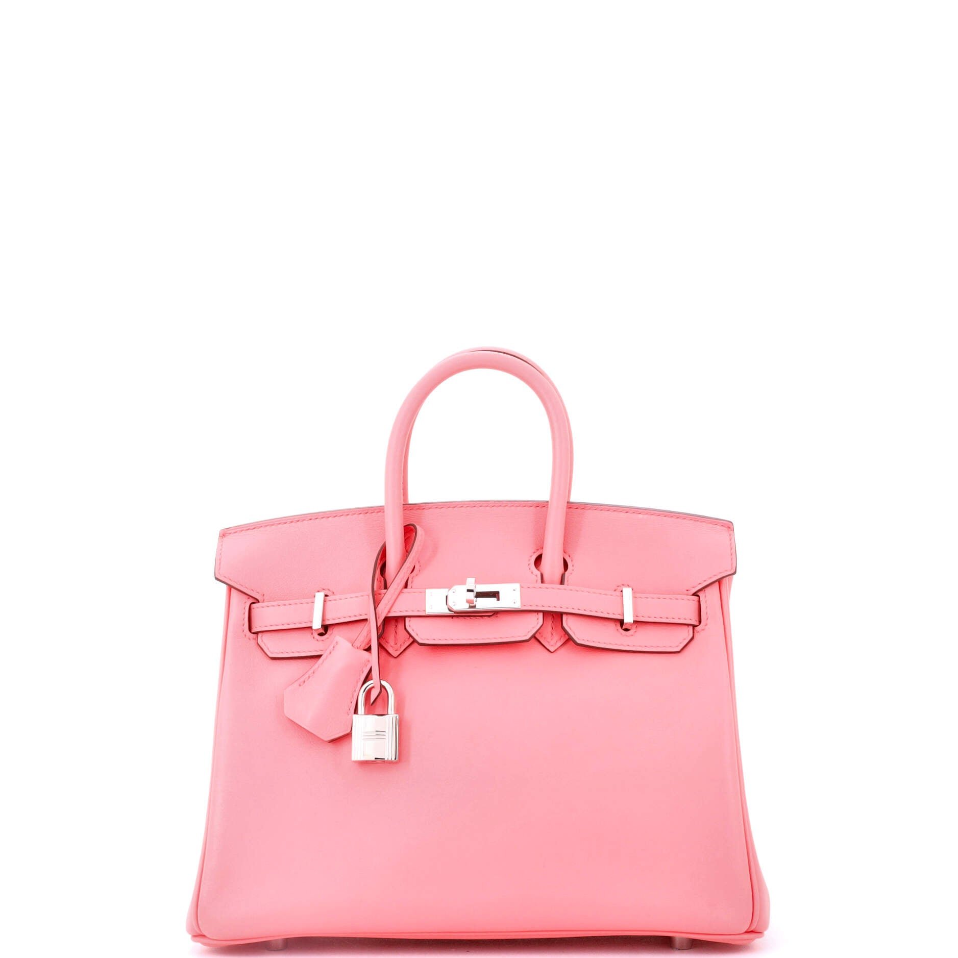 Hermes Birkin Handbag Rose Azalée Swift with Palladium Hardware 25