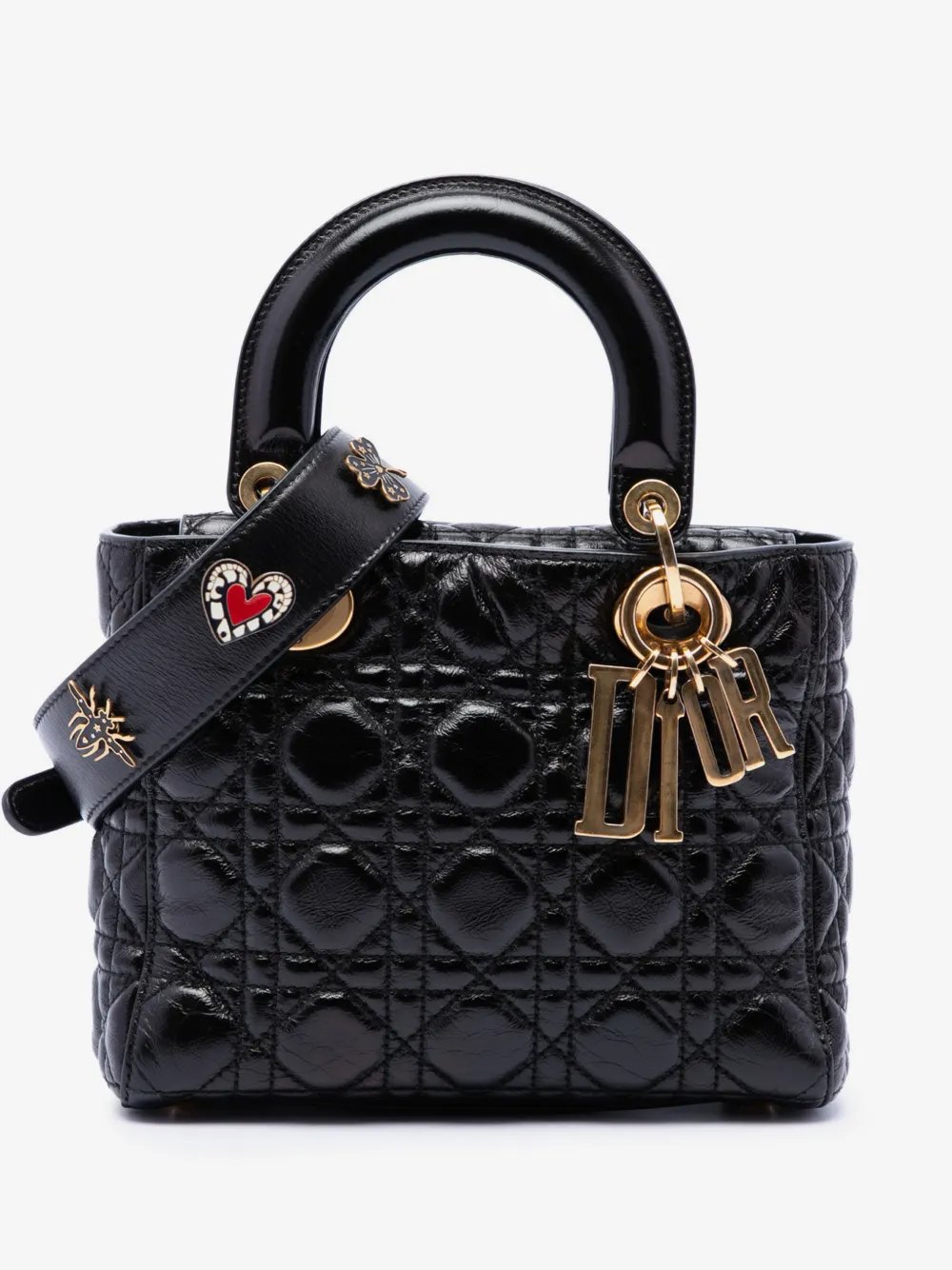 2018 Small Crinkled Patent Cannage My ABCDior Lady Dior satchel