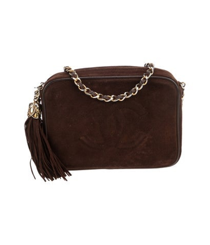 Chanel Suede Cc Tassel Camera Bag