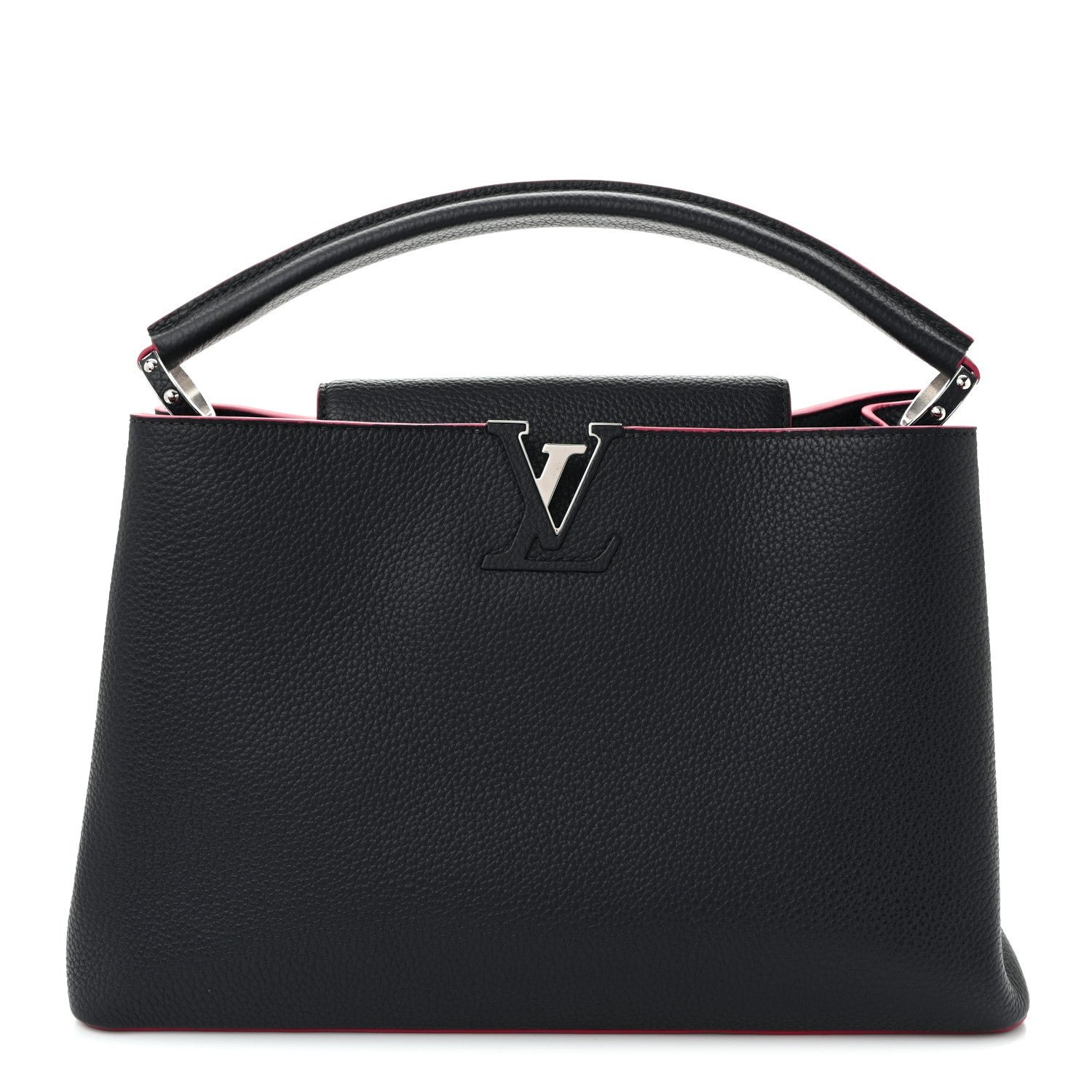 Louis Vuitton Taurillon Capucines MM Cobalt Fuchsia