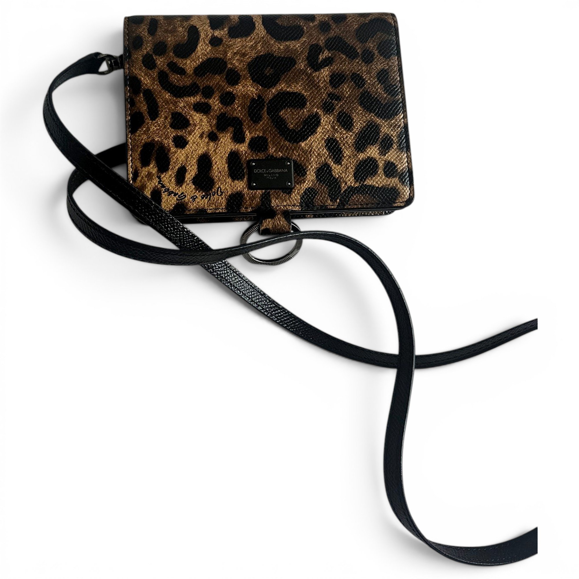 Leather clutch bag