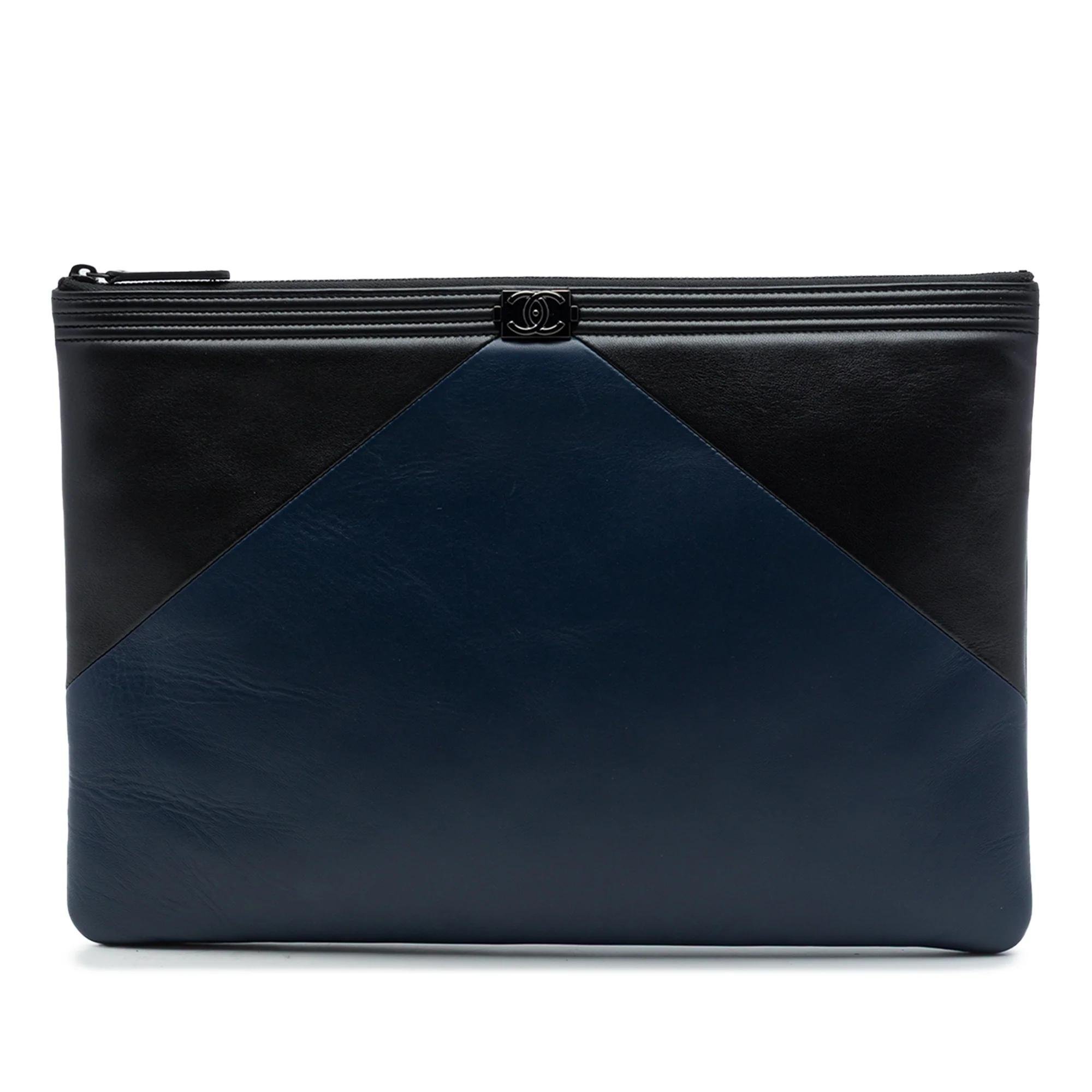 Boy leather clutch bag