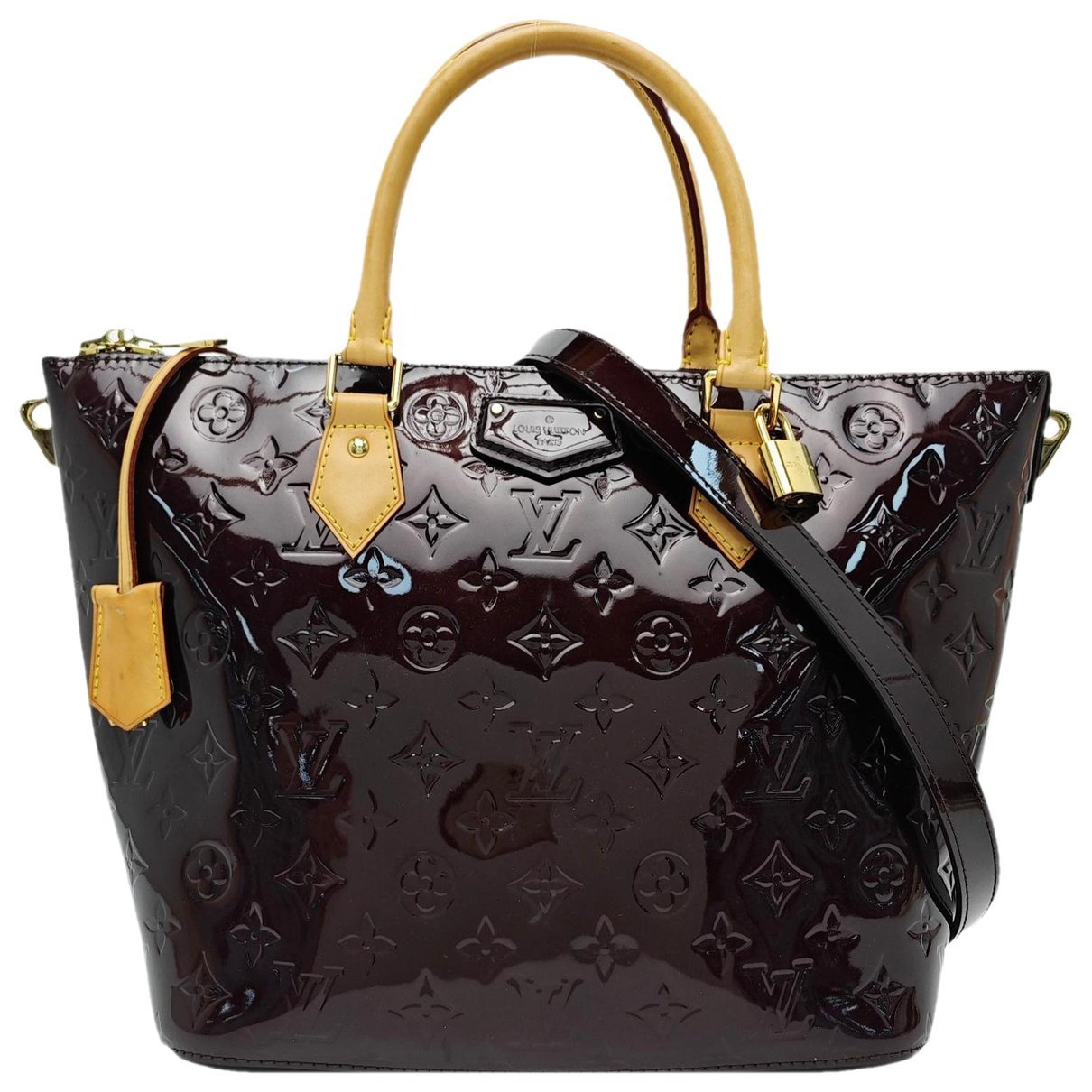 Patent leather handbag