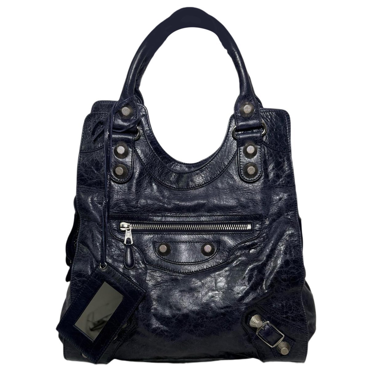 City leather handbag