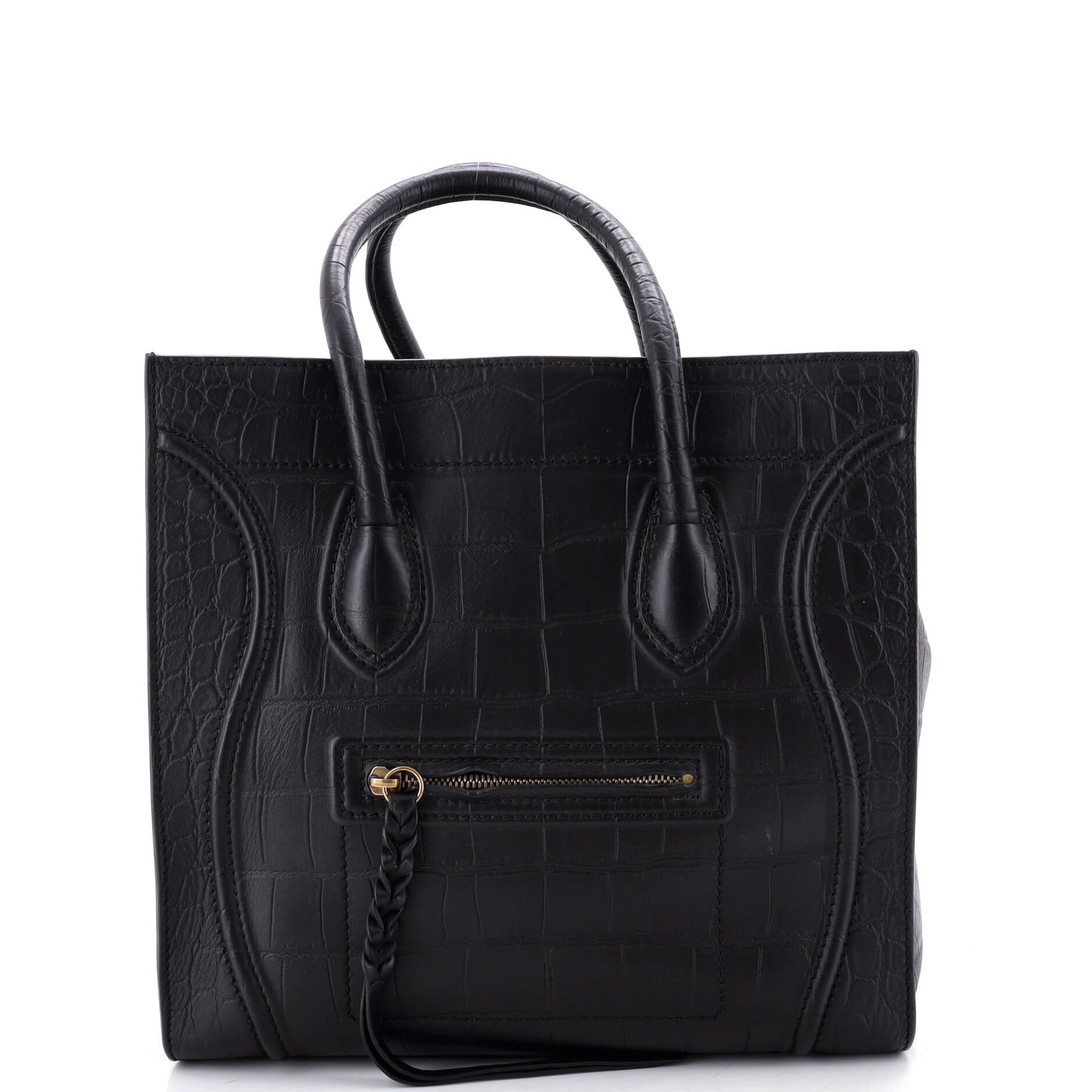 Phantom Bag Crocodile Embossed Leather Medium