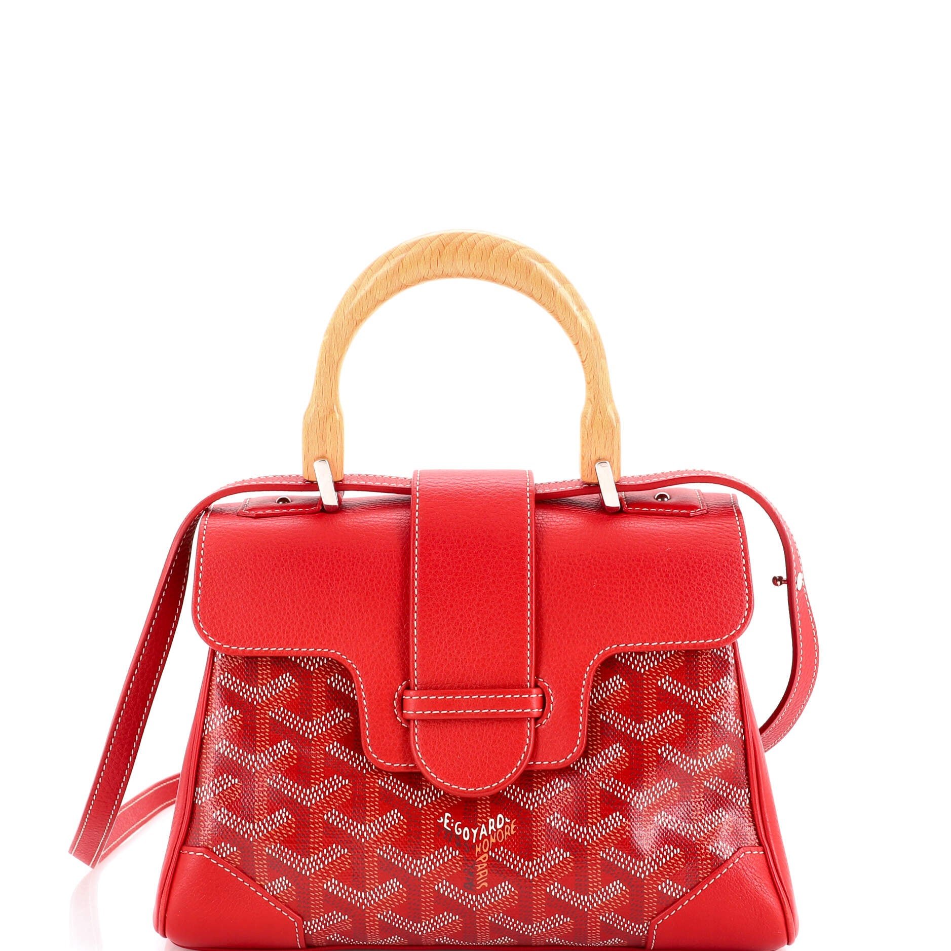 Saigon Top Handle Bag Coated Canvas with Leather Mini