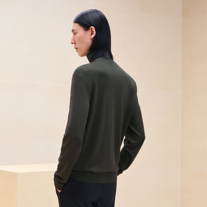 Kaki "Coutures Inversees" Turtleneck Sweater