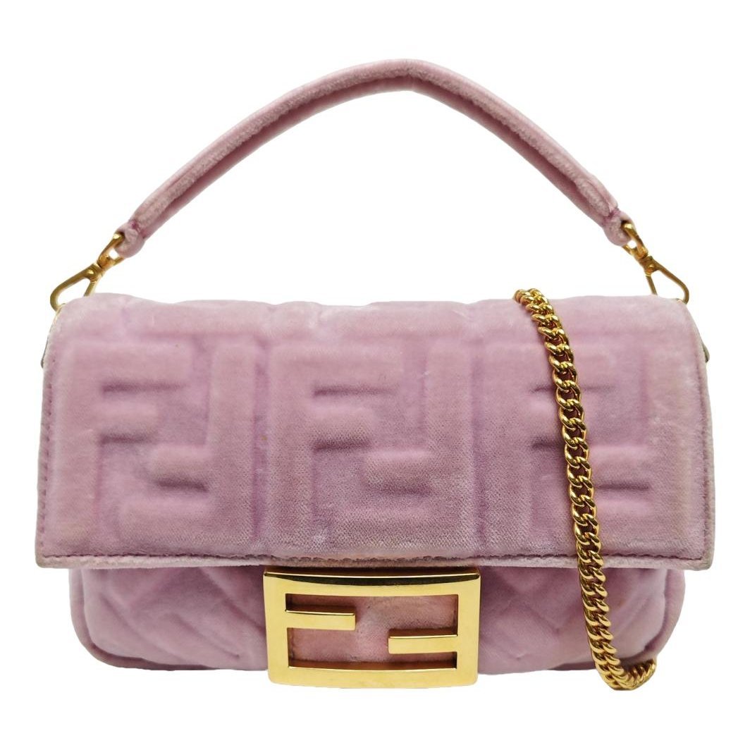 Baguette velvet handbag