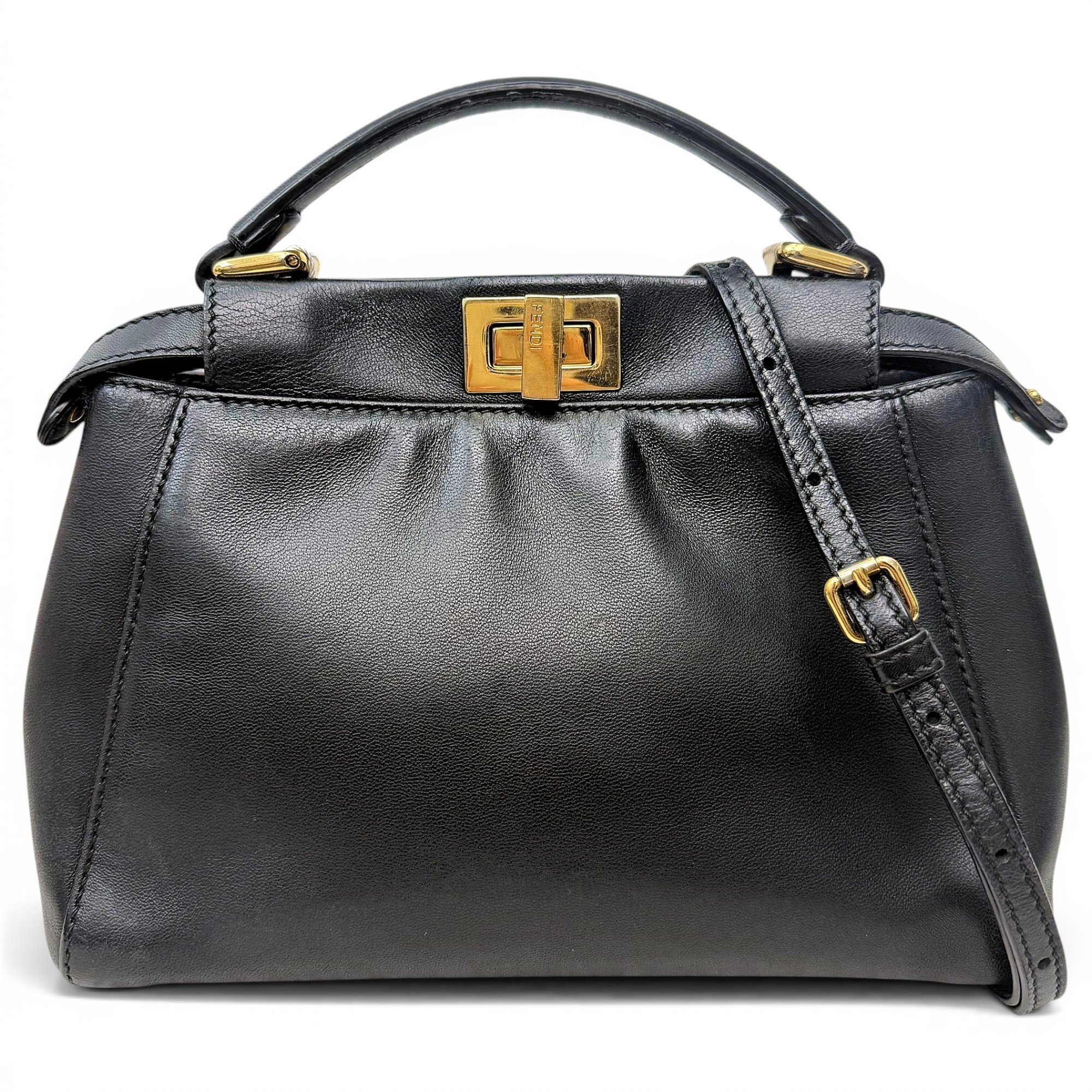 Peekaboo leather handbag