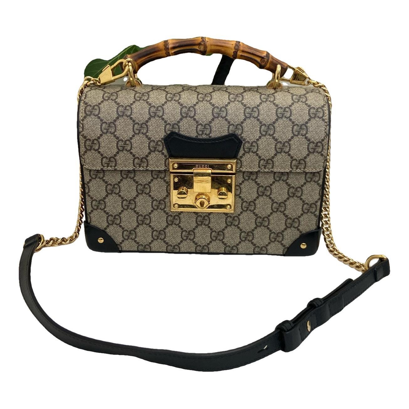 Padlock leather handbag