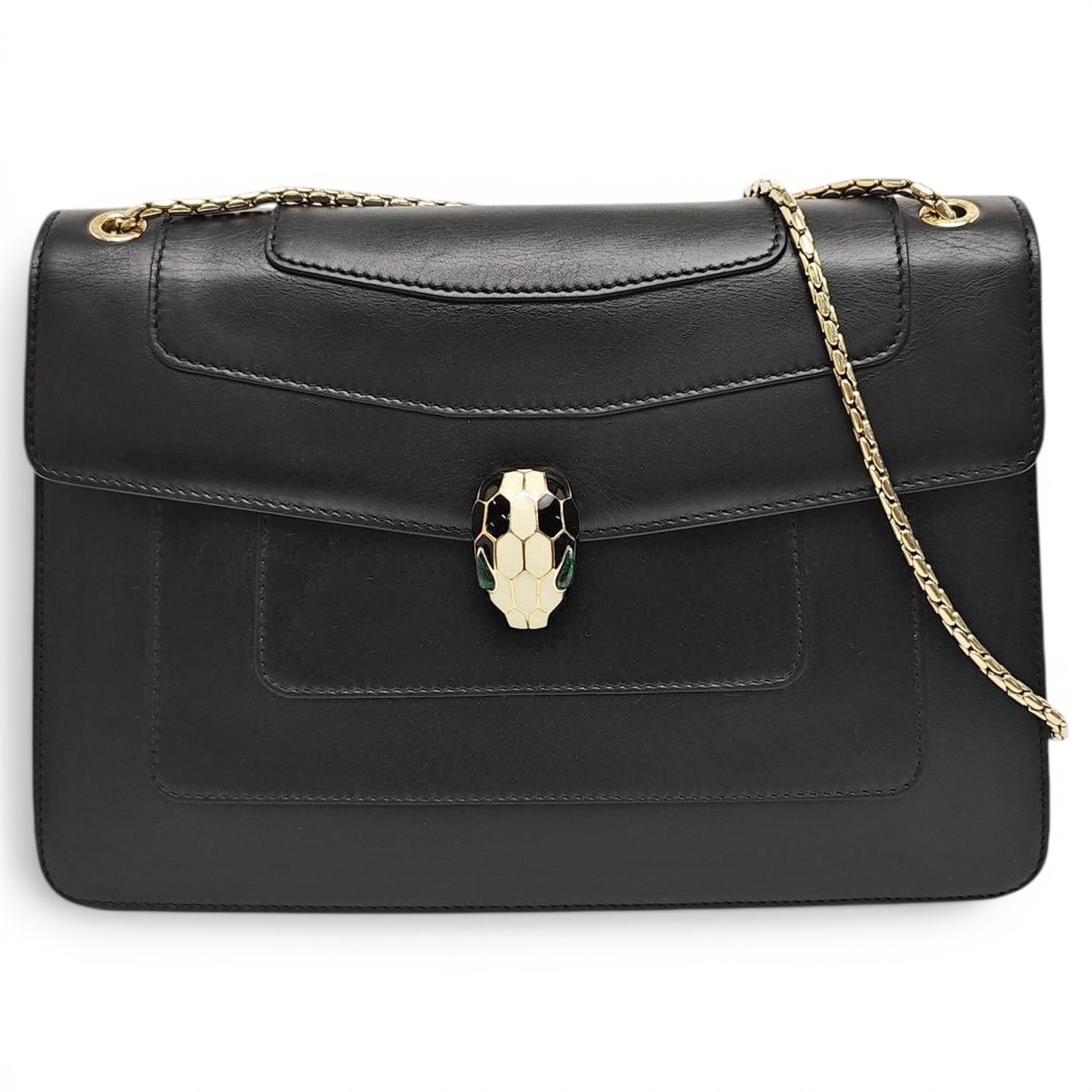 Serpenti leather handbag