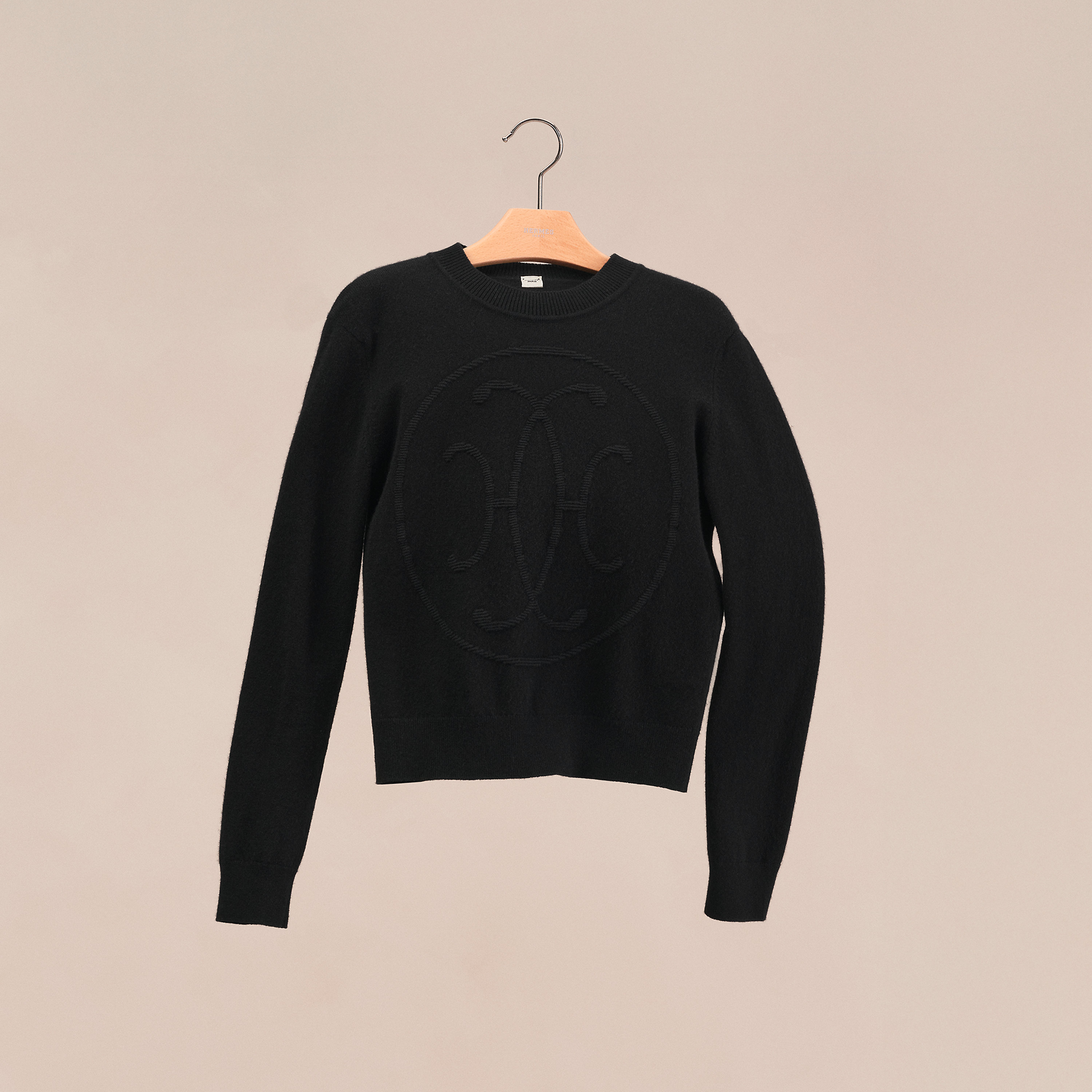 Cashmere "H Lift" long-sleeve sweater