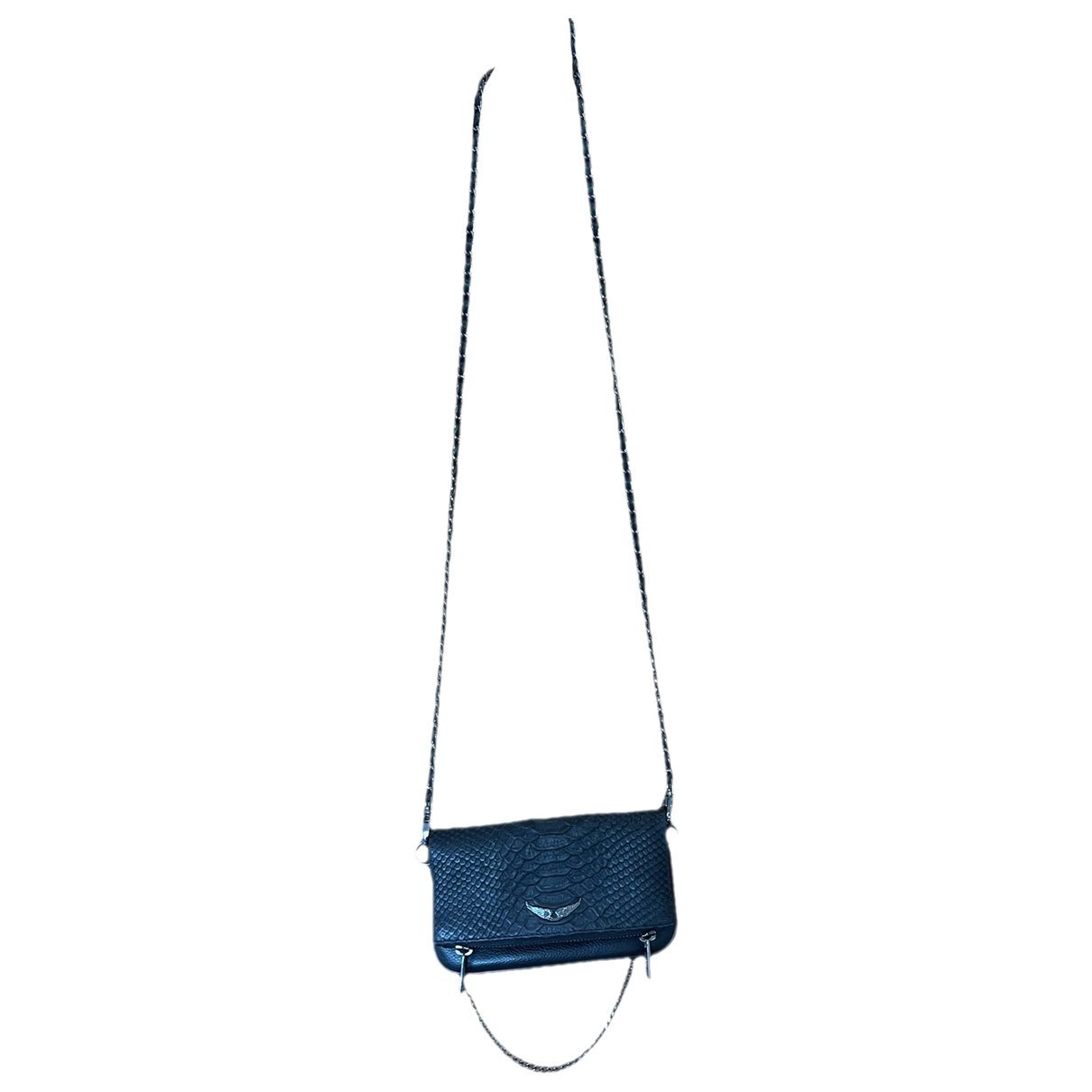 Rock leather clutch bag
