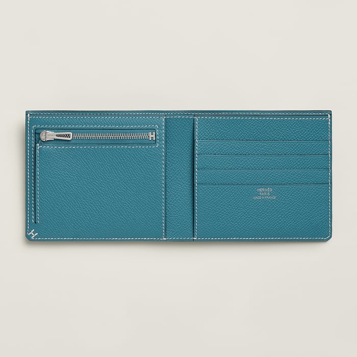 New Bleu Jean H Sellier Compact Wallet