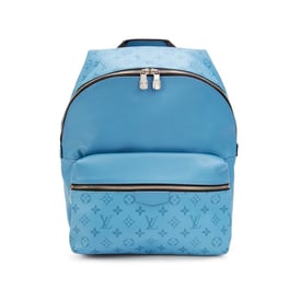 Louis Vuitton Denim Blue Taigarama Discovery Backpack Silver Hardware, 2020