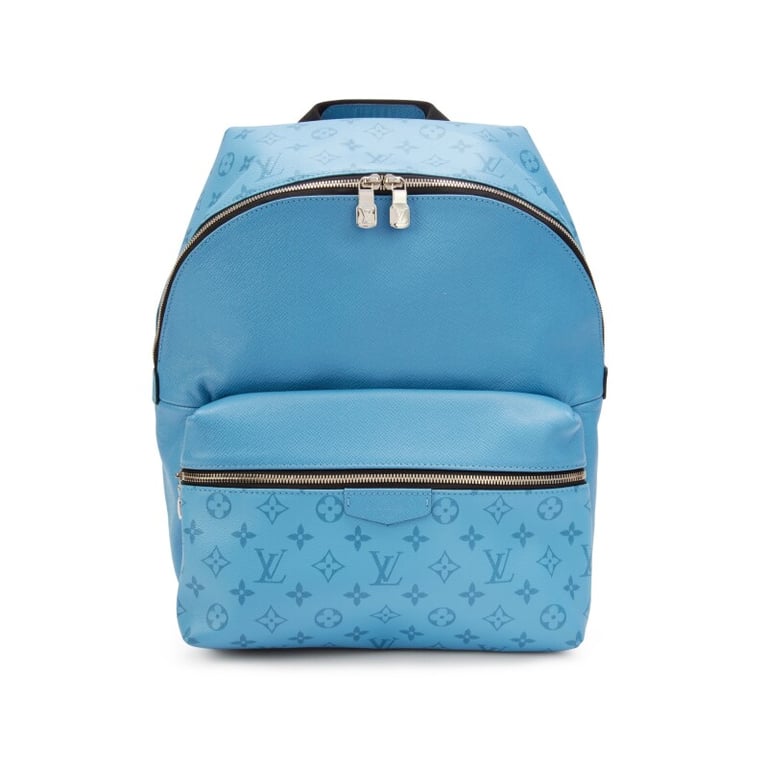 Louis Vuitton Denim Blue Taigarama Discovery Backpack Silver Hardware, 2020