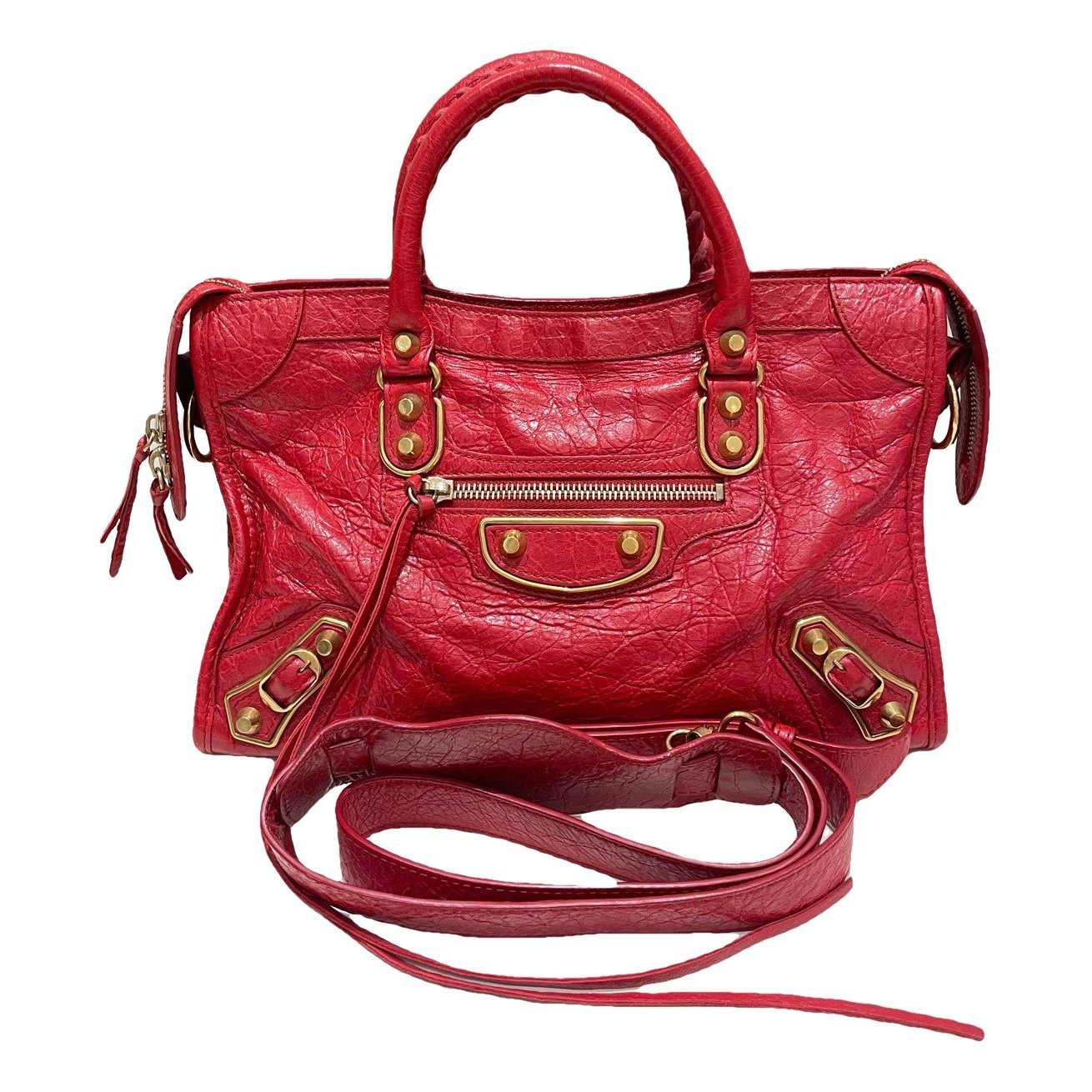 City leather handbag