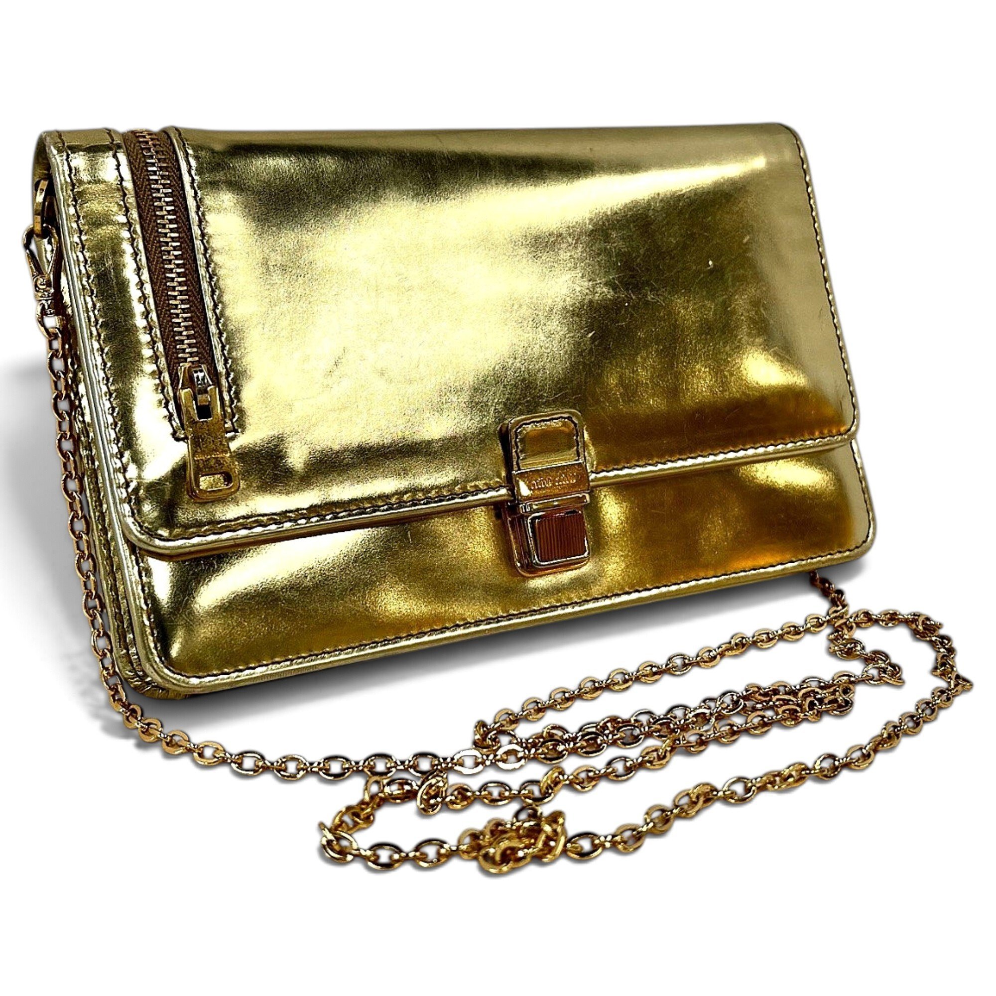 Leather clutch bag