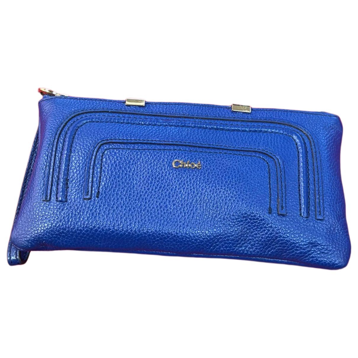 Leather clutch bag