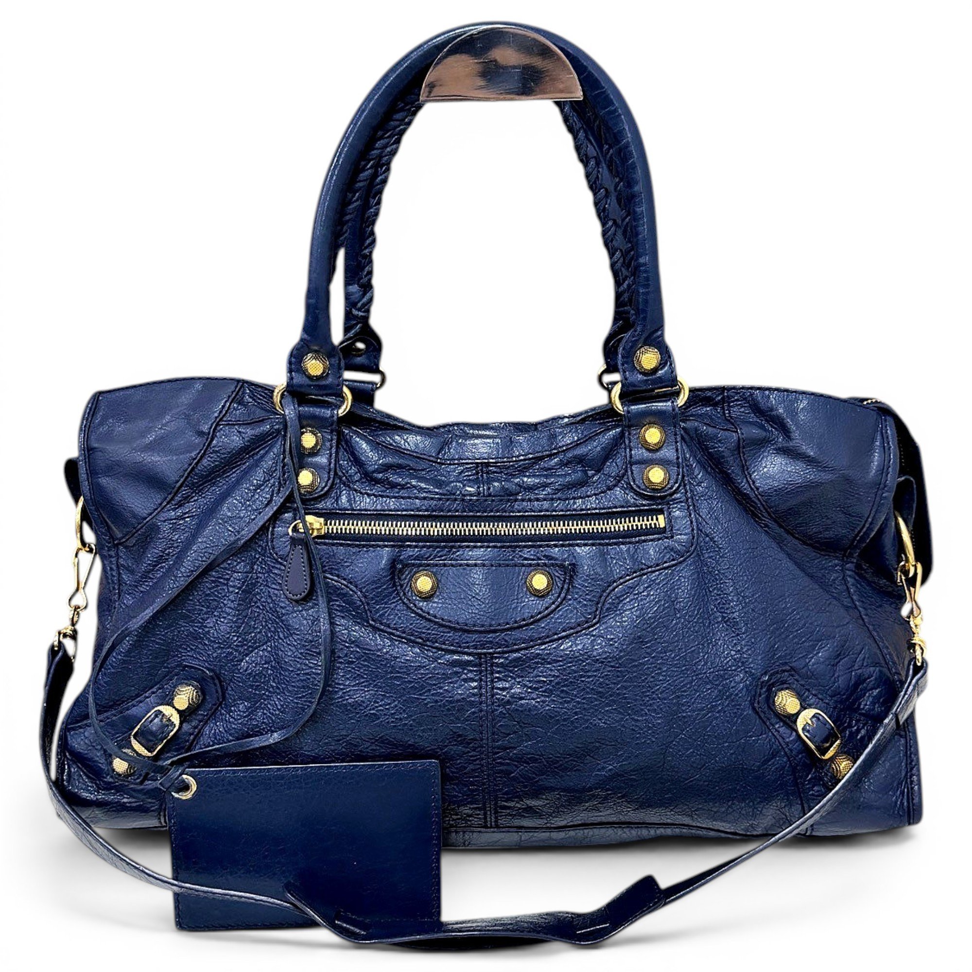 City leather handbag