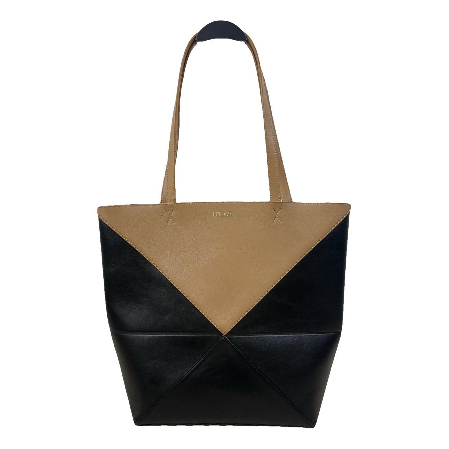 Puzzle Fold leather tote