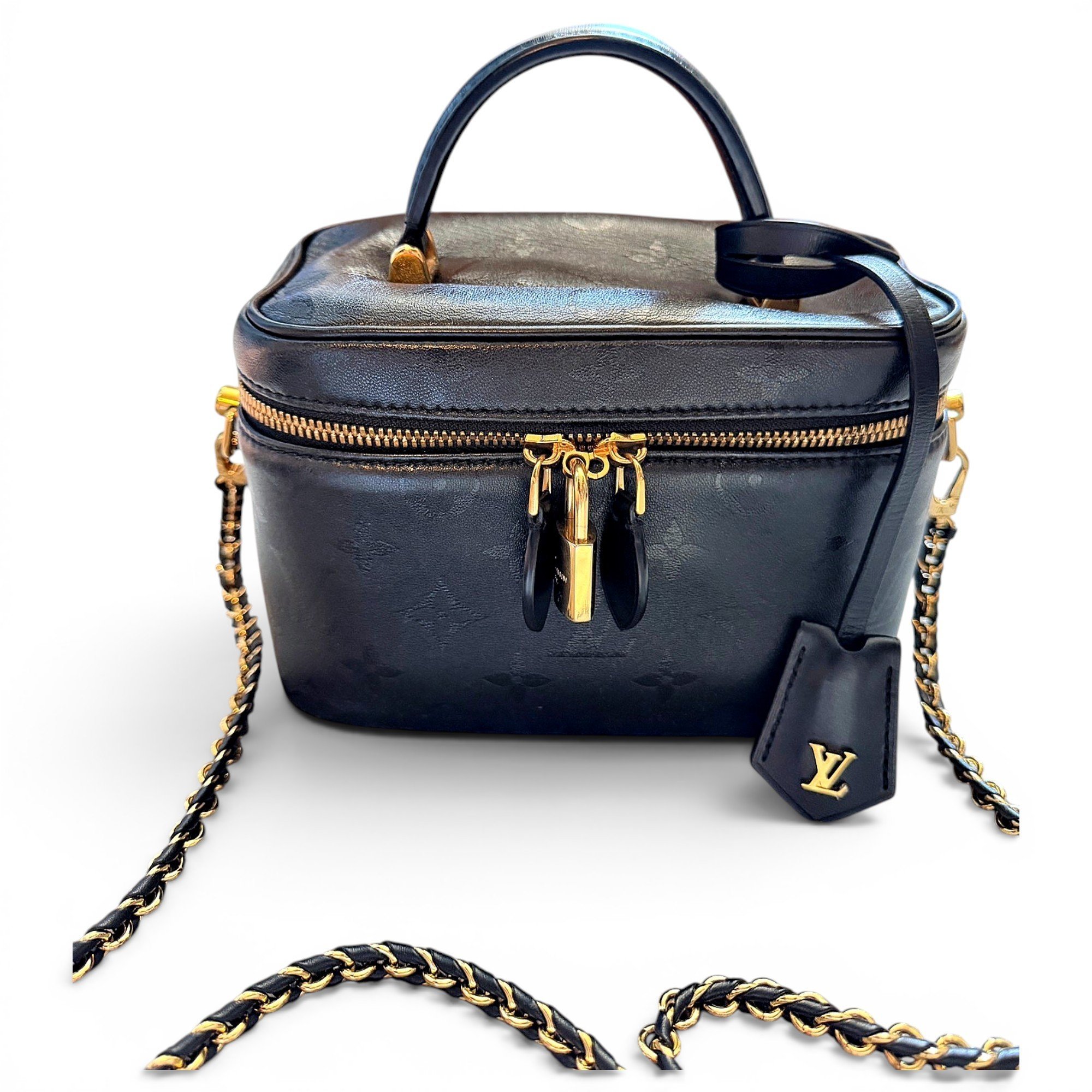 Vanity leather handbag