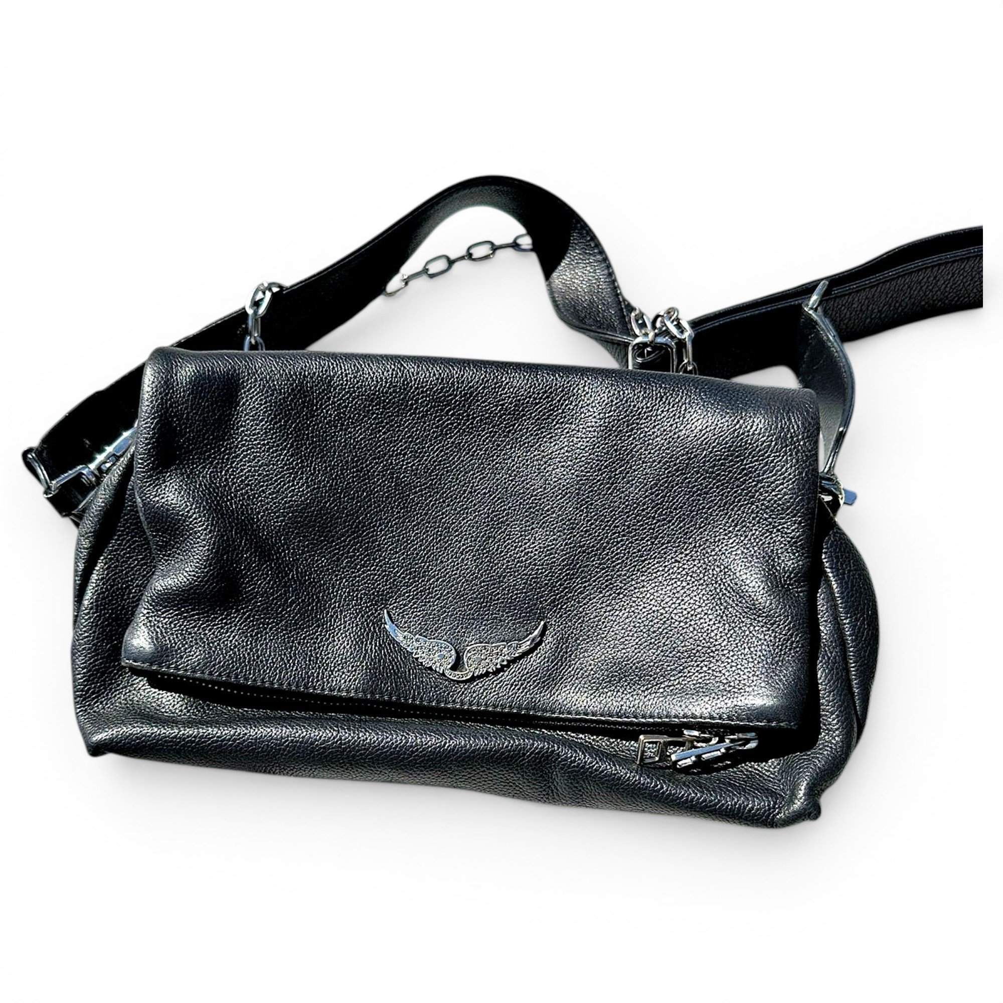 Rock leather crossbody bag