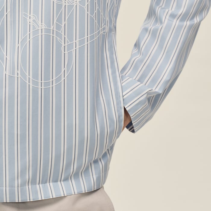 Bleu Pâle "Eperon d'Or 3d Ray" Zipped Jacket