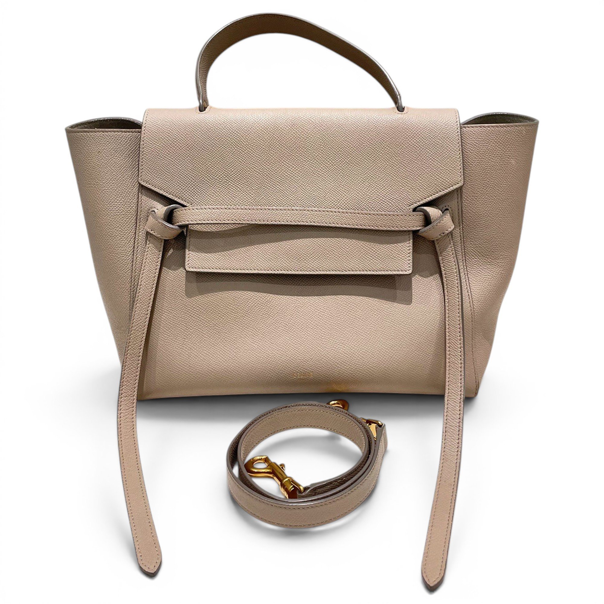 Belt leather handbag