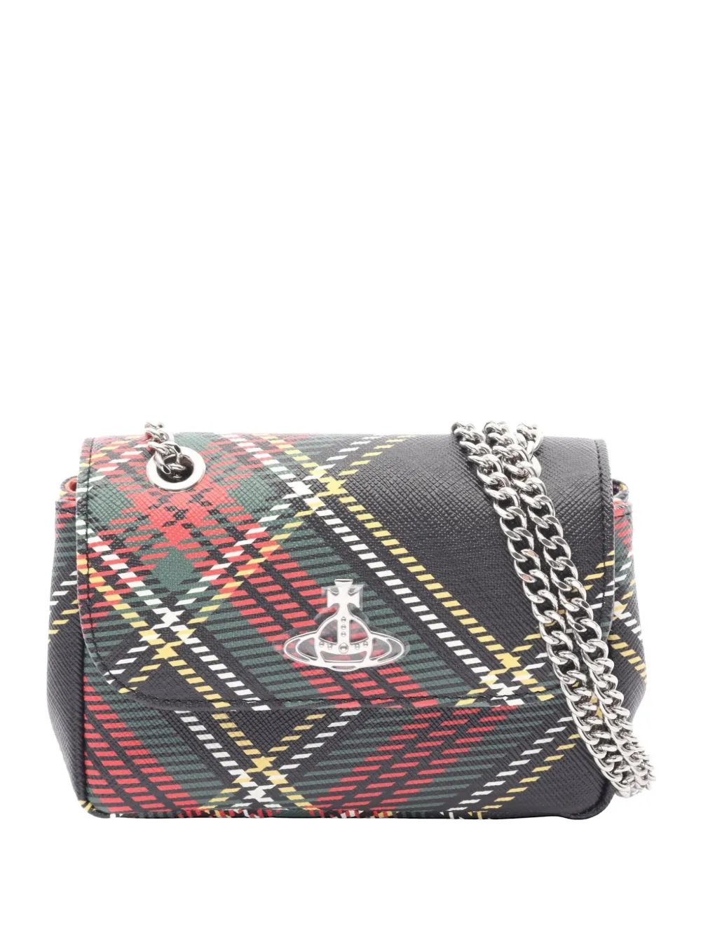 Vivienne Westwood 2020s plaid chain crossbody bag