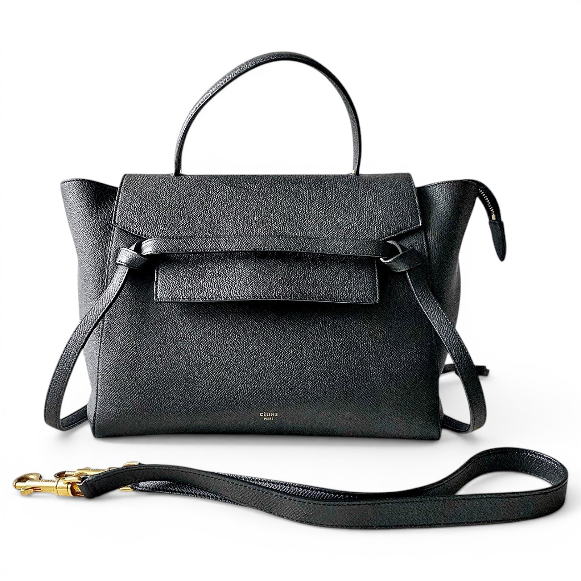 Belt leather handbag