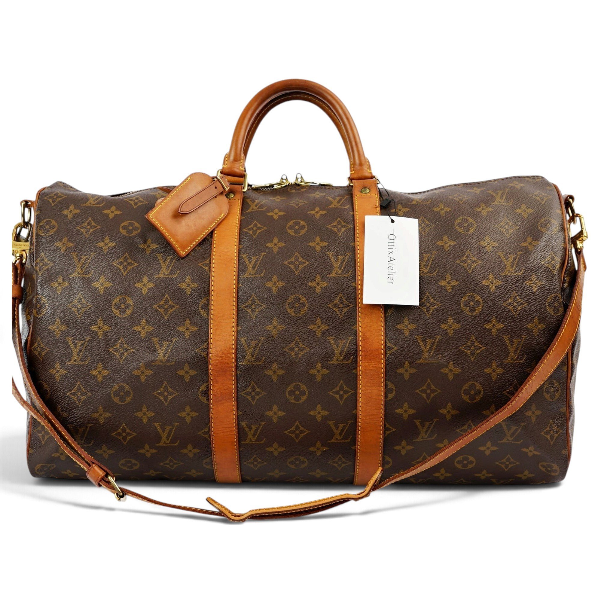 Keepall leather travel bag