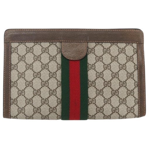 Leather clutch bag