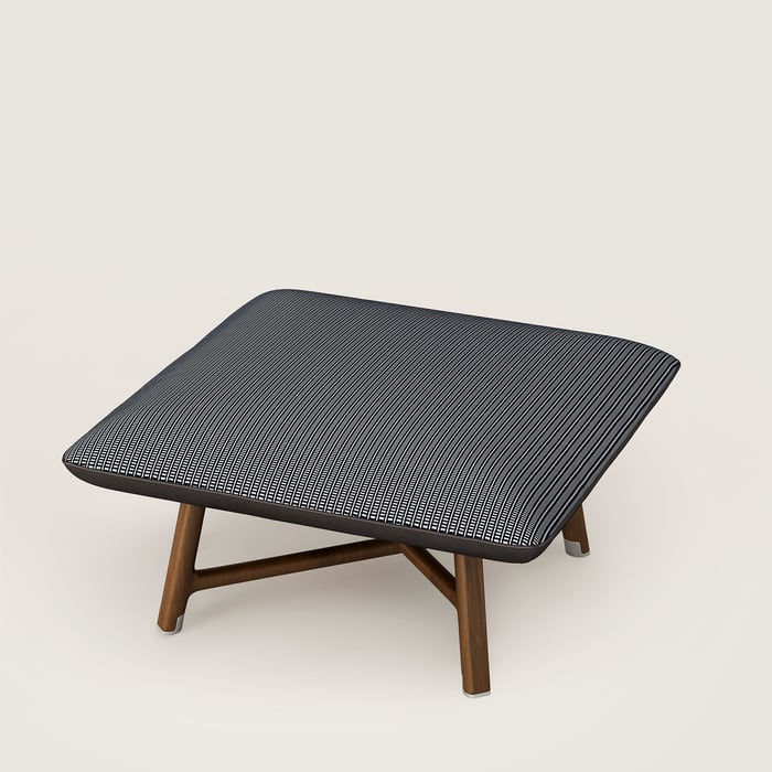 Les Necessaires d'Hermès "Carre d'Assise" Low Stool, Medium Model
