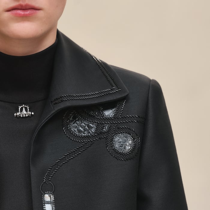 Noir Embroidered Spencer Jacket