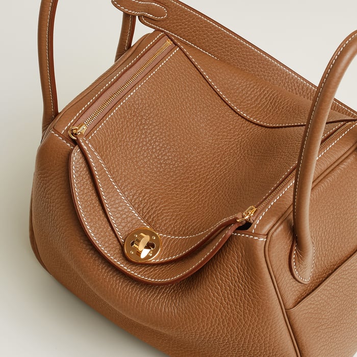 Gold Lindy 26 Bag