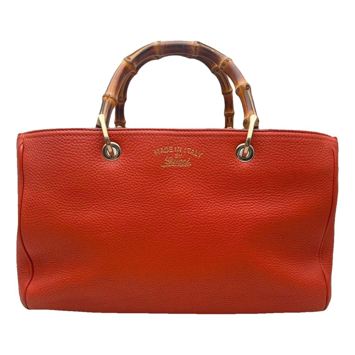 Bamboo Shopper leather handbag
