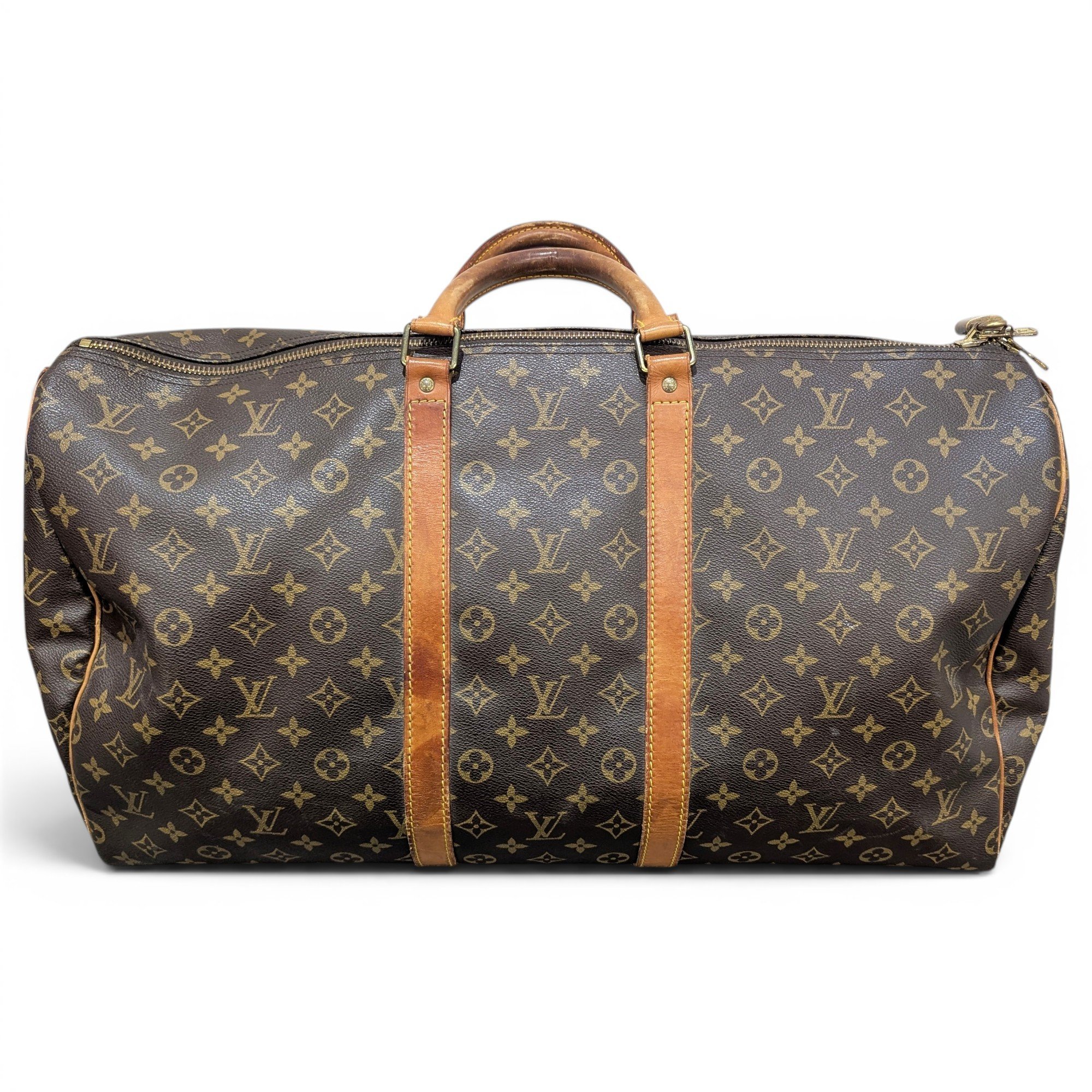 Keepall leather travel bag