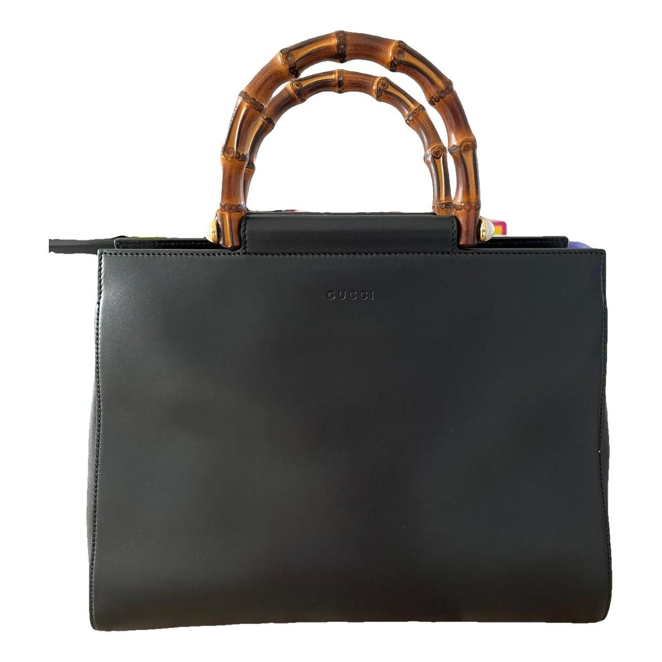 Bamboo leather handbag