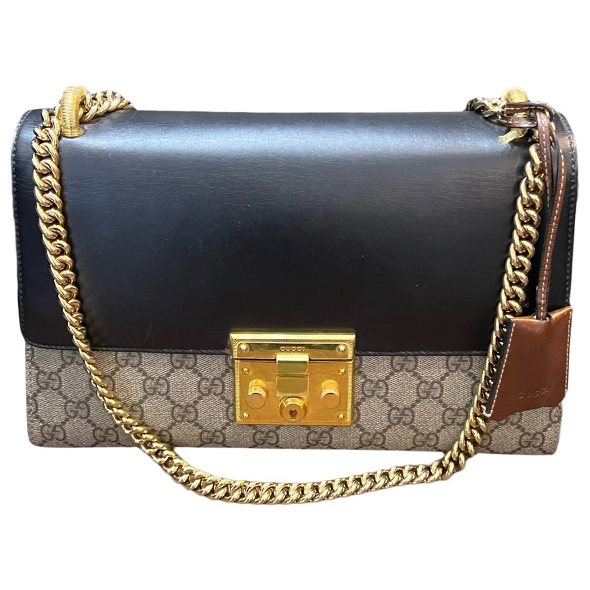 Padlock vinyl handbag
