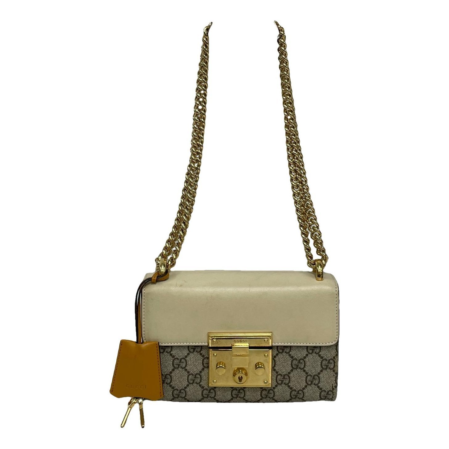 Padlock leather handbag