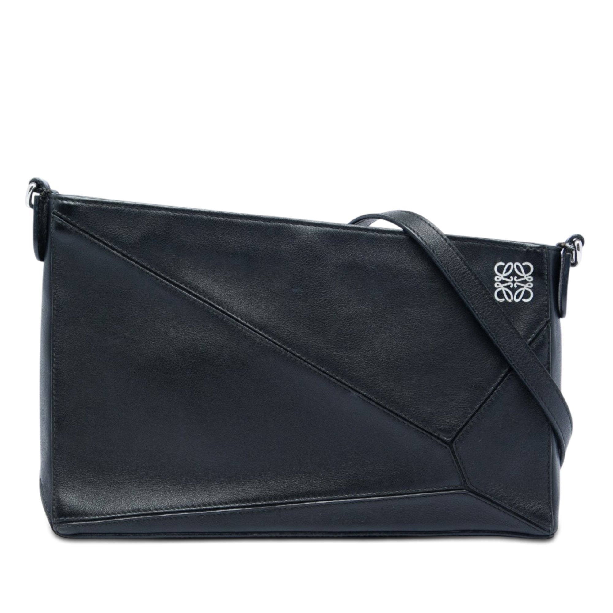 Puzzle leather handbag