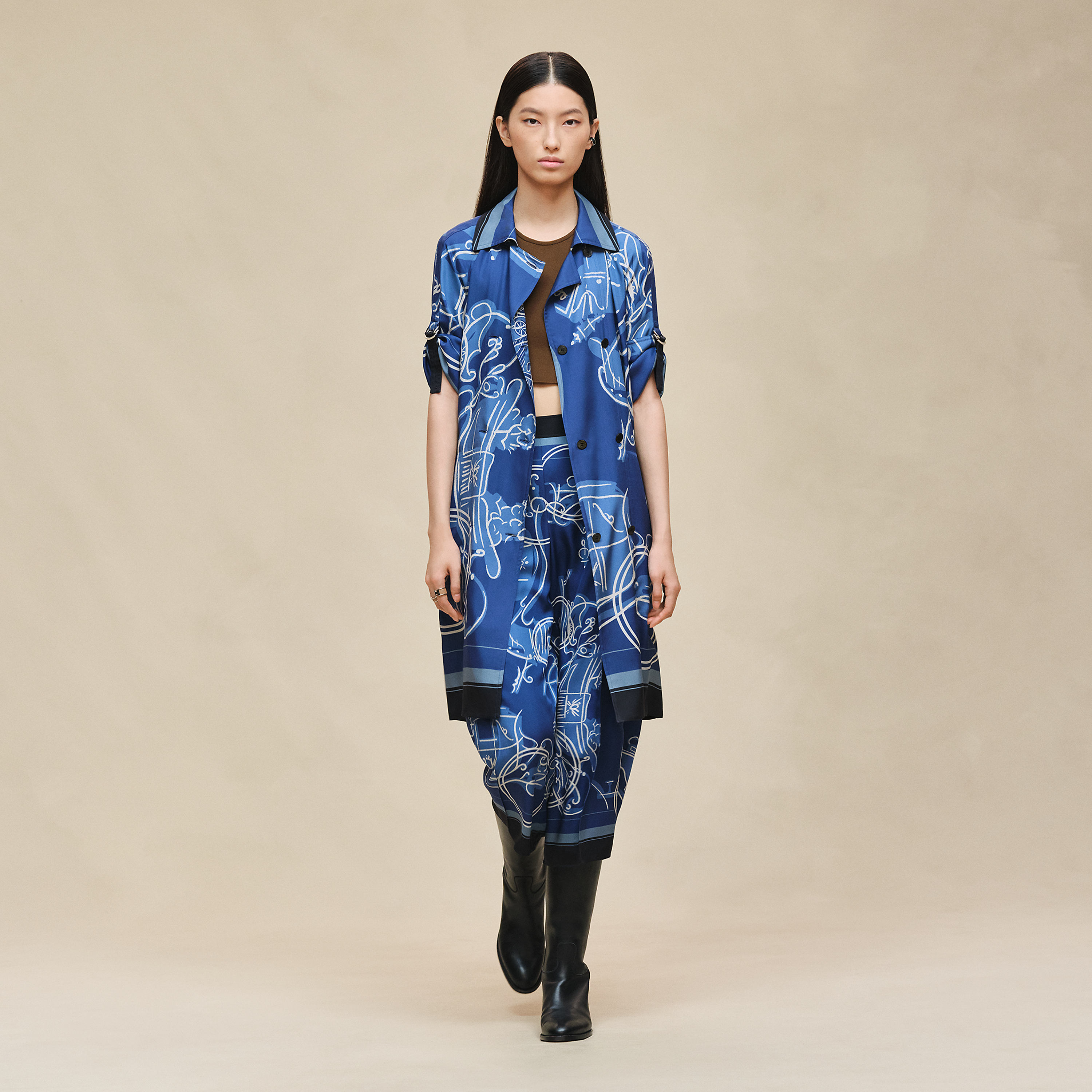 "Ex-Libris a Main Levee" dress